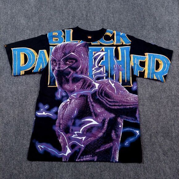 BLACK PANTHER AOP T Shirt Size XL MARVEL Avengers‎ Movie Modern Boot